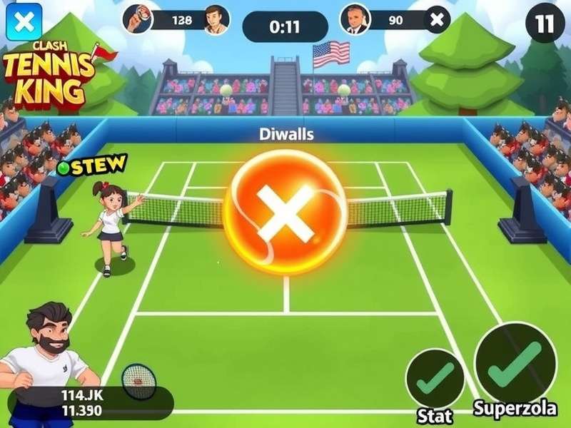 Clash Tennis King Multiplayer Match